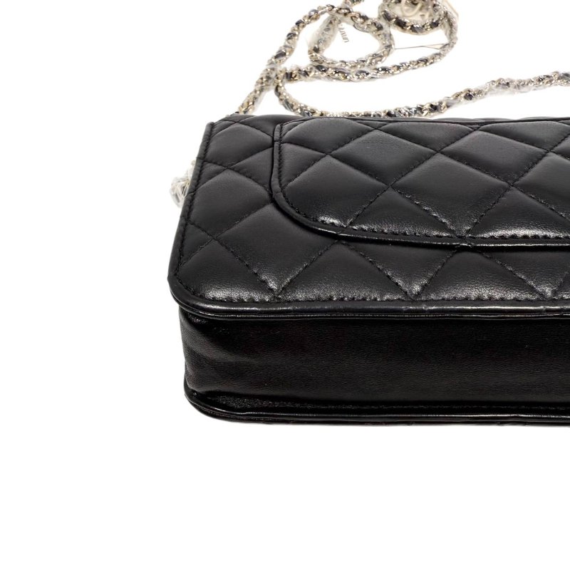 [2310] 香奈兒Chanel Woc  黑金(牛皮) 中號-8