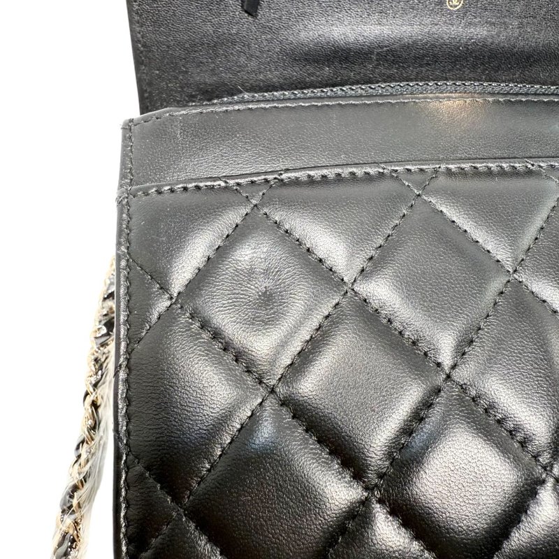 [2310] 香奈兒Chanel Woc  黑金(牛皮) 中號-10