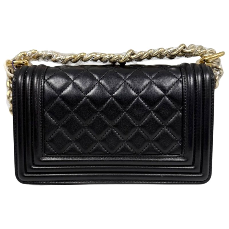 ［2440］ 香奈兒 Chanel Leboy  黑金(羊皮) 小號-1