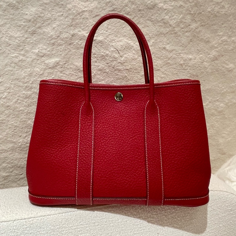 Hermès Garden Party 30 紅色花園包-0