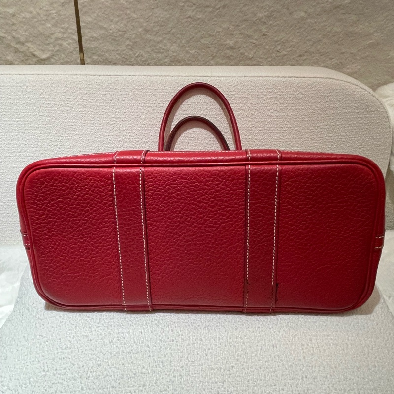 Hermès Garden Party 30 紅色花園包-4