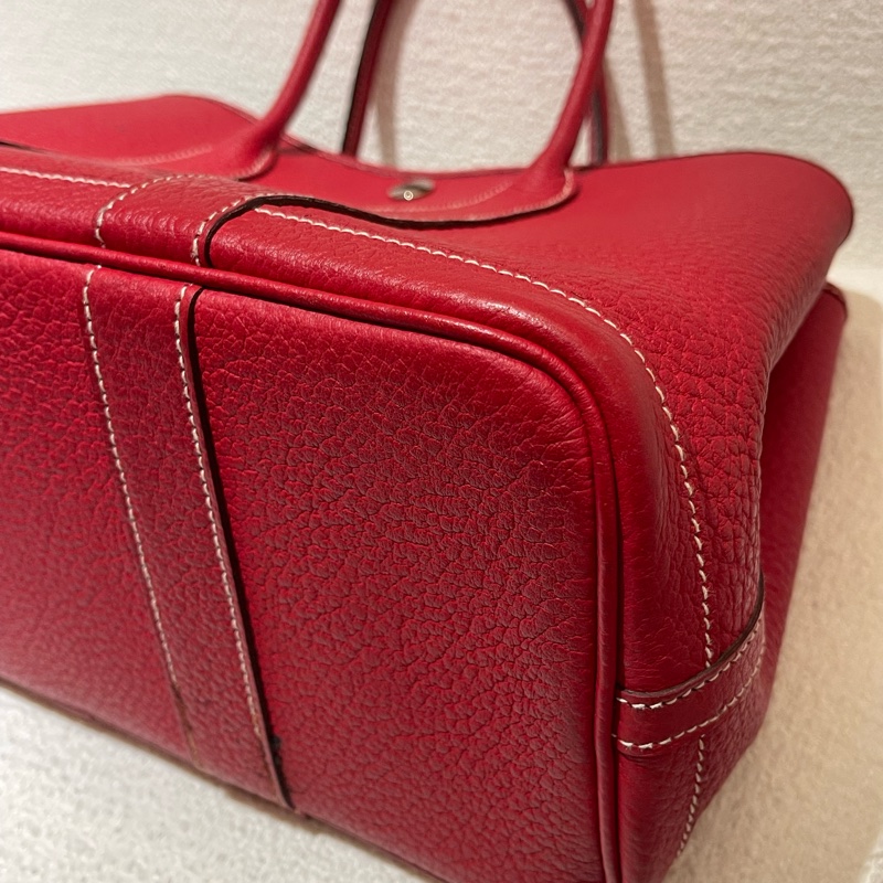 Hermès Garden Party 30 紅色花園包-6