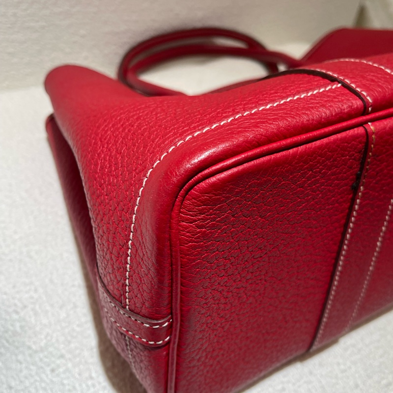 Hermès Garden Party 30 紅色花園包-8