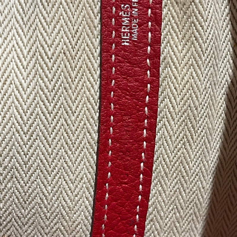 Hermès Garden Party 30 紅色花園包-12