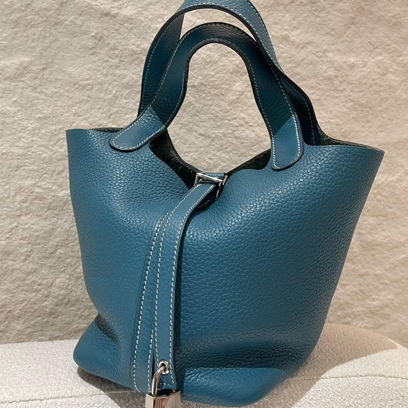 愛馬仕 Hermès Picotin Lock 18 藍色菜籃子-0