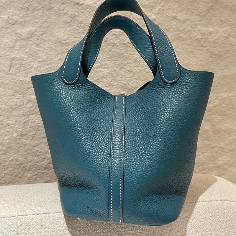 愛馬仕 Hermès Picotin Lock 18 藍色菜籃子-2