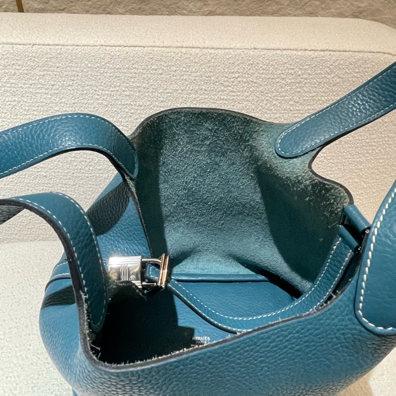 愛馬仕 Hermès Picotin Lock 18 藍色菜籃子-10