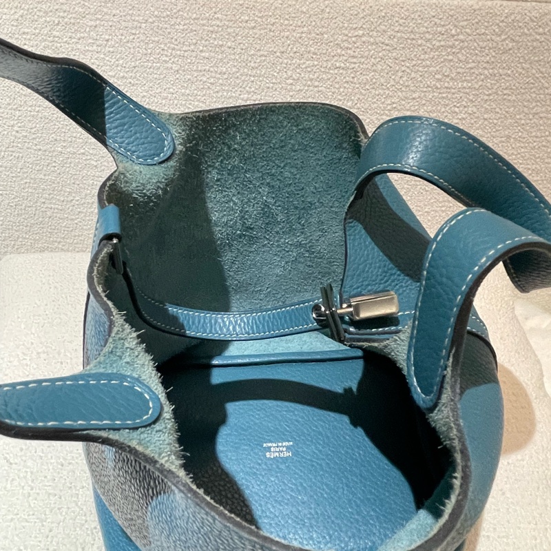 愛馬仕 Hermès Picotin Lock 18 藍色菜籃子-12