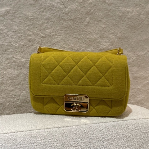 Chanel Mini Flap Bag 檸檬黃 肩背斜背兩用包