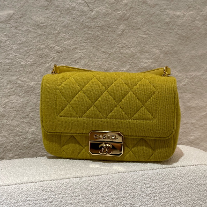 Chanel Mini Flap Bag 檸檬黃 肩背斜背兩用包-0