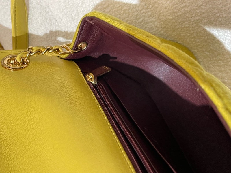 Chanel Mini Flap Bag 檸檬黃 肩背斜背兩用包-9