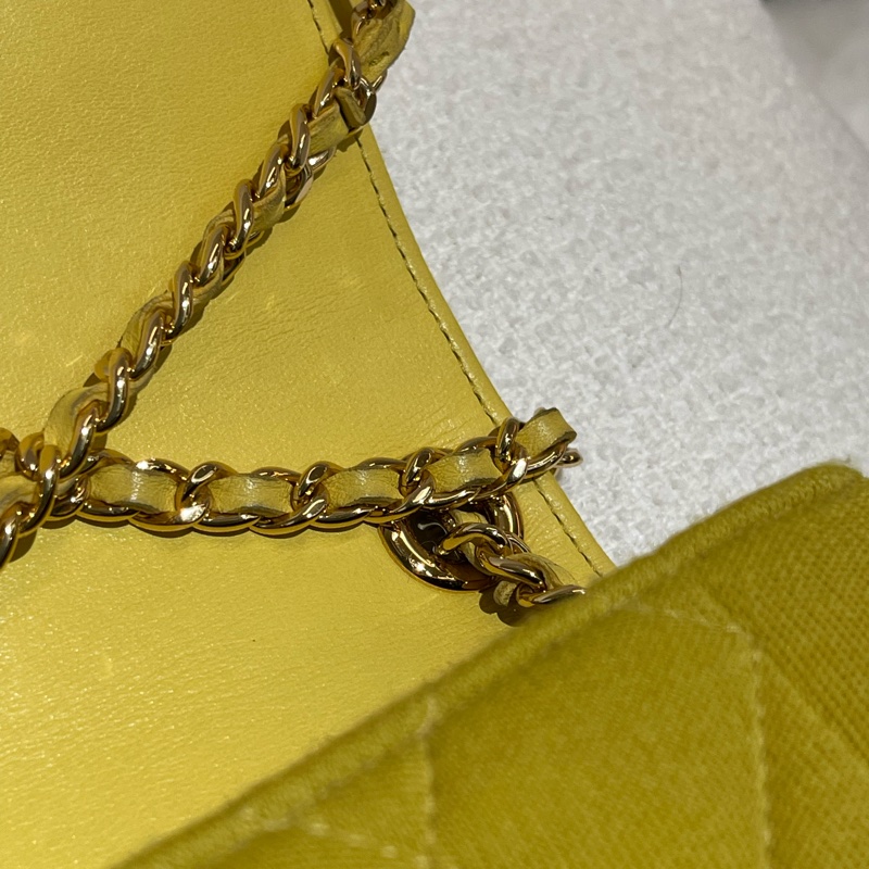 Chanel Mini Flap Bag 檸檬黃 肩背斜背兩用包-11
