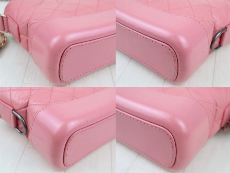 「JL精品代購」98新 Chanel 香奈兒粉流浪包-4