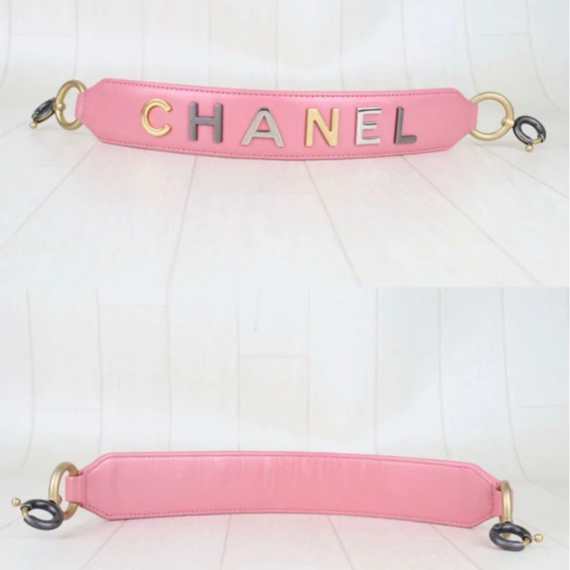 「JL精品代購」98新 Chanel 香奈兒粉流浪包-9