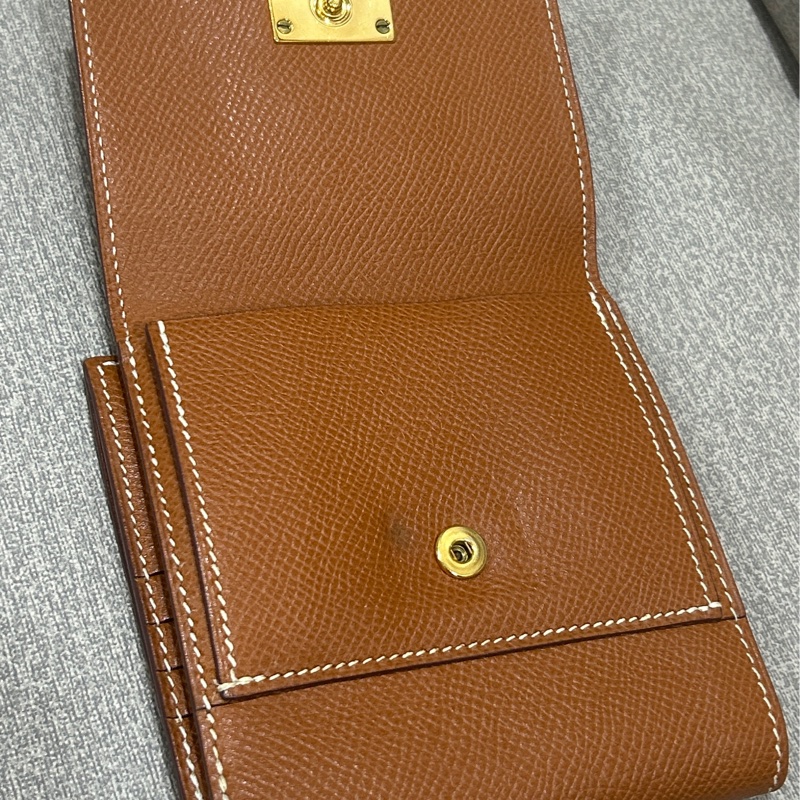 HERMES Vintage 雙面H扣短夾 (極稀少)🥰母錢包 發財賺大錢-2