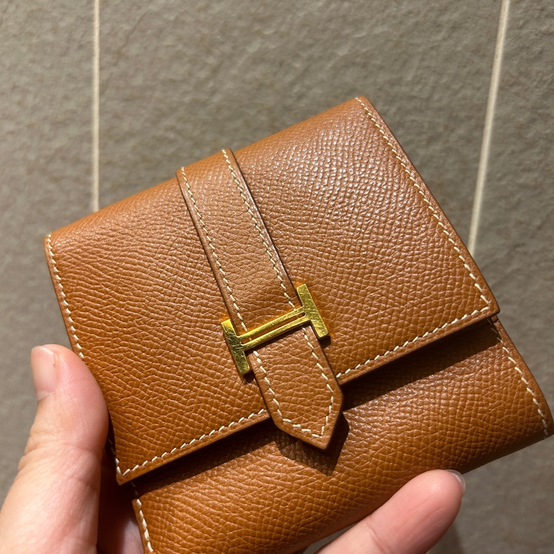 HERMES Vintage 雙面H扣短夾 (極稀少)🥰母錢包 發財賺大錢-6