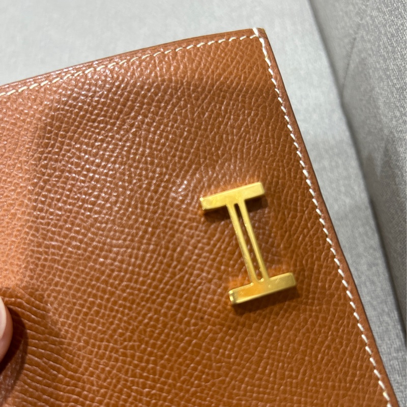 HERMES Vintage 雙面H扣短夾 (極稀少)🥰母錢包 發財賺大錢-9