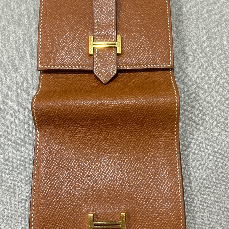 HERMES Vintage 雙面H扣短夾 (極稀少)🥰母錢包 發財賺大錢-19