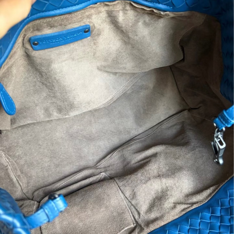 Bottega Veneta寶石藍小羊皮 皮革編織 托特包-6