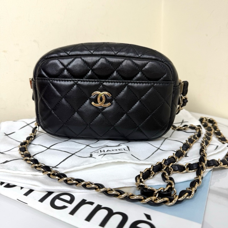 ✨Chanel 黑金相機包 小巧精緻 98新❤️-3