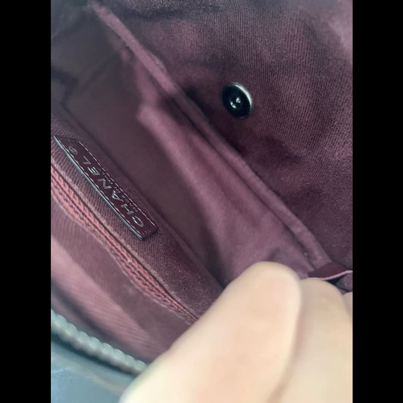 Chanel香奈兒 黑銀做舊 油蠟牛皮 mini flap easy coco cf-8