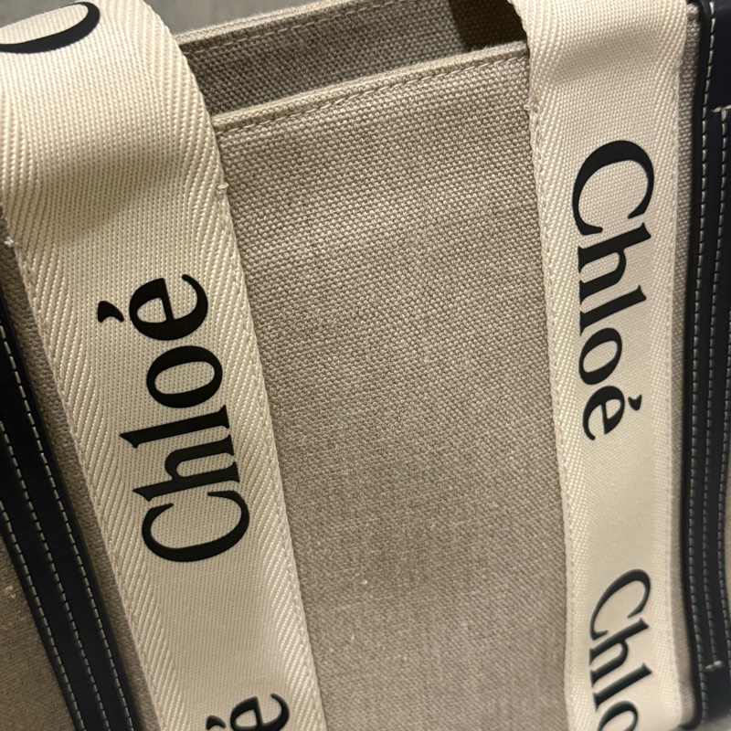 CHLOE WOODY tote中款帆布包-2