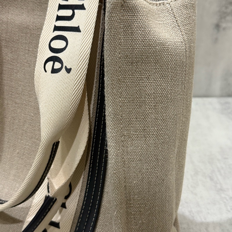 CHLOE WOODY tote中款帆布包-3