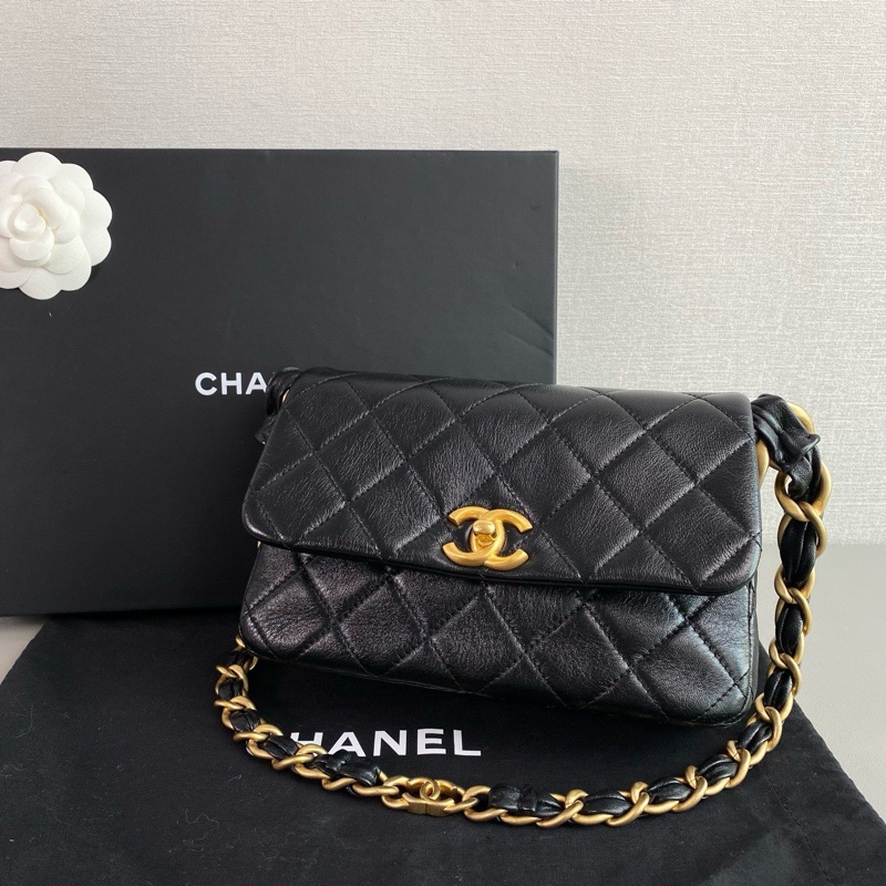 ✨Chanel 24s cf hobo 98新 晶片款 有購證 配件齊全-4