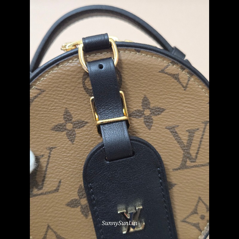 LV M68276 原花拼色圓餅包 手提包 肩背包 斜背包 腰包-16