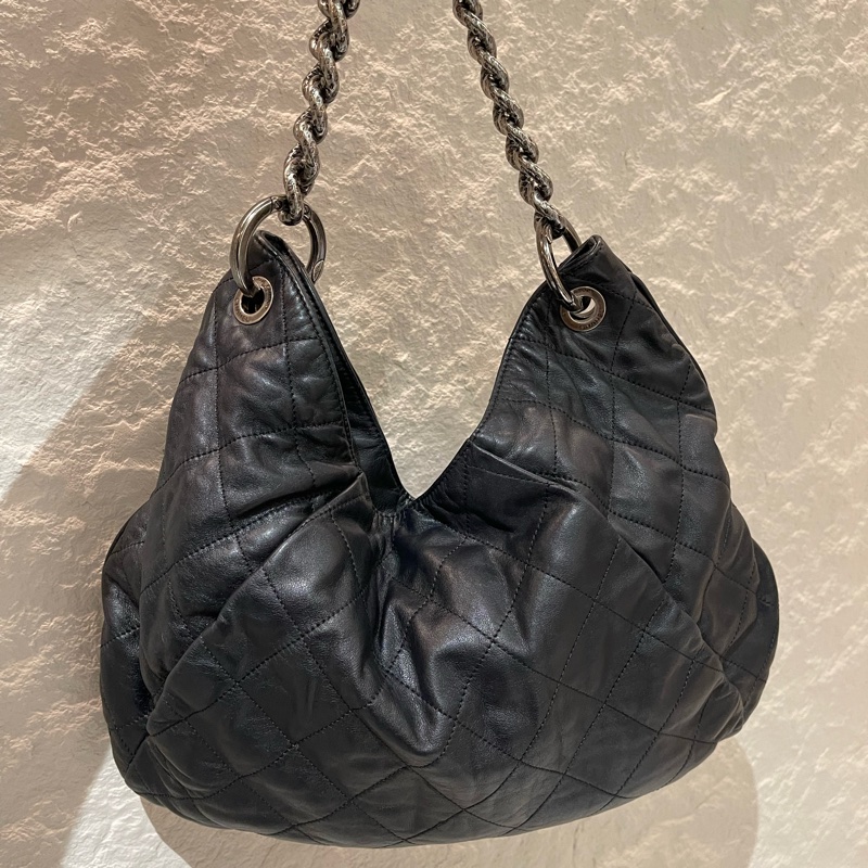 Chanel Coco Pleats Hobo 復古雙肩包-1
