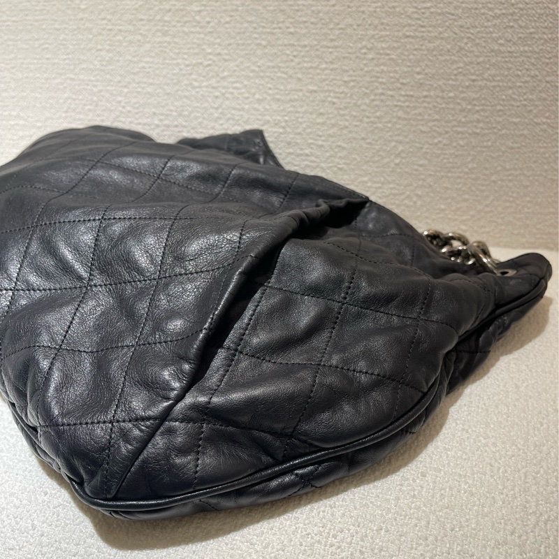 Chanel Coco Pleats Hobo 復古雙肩包-9