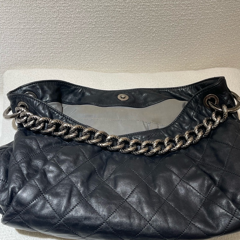 Chanel Coco Pleats Hobo 復古雙肩包-13