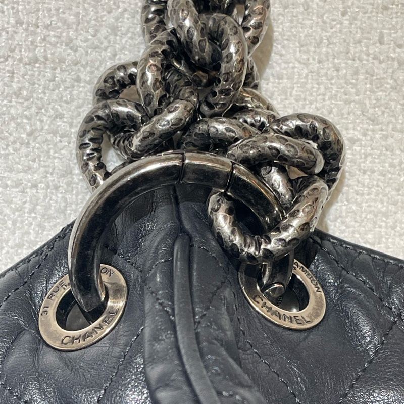 Chanel Coco Pleats Hobo 復古雙肩包-19