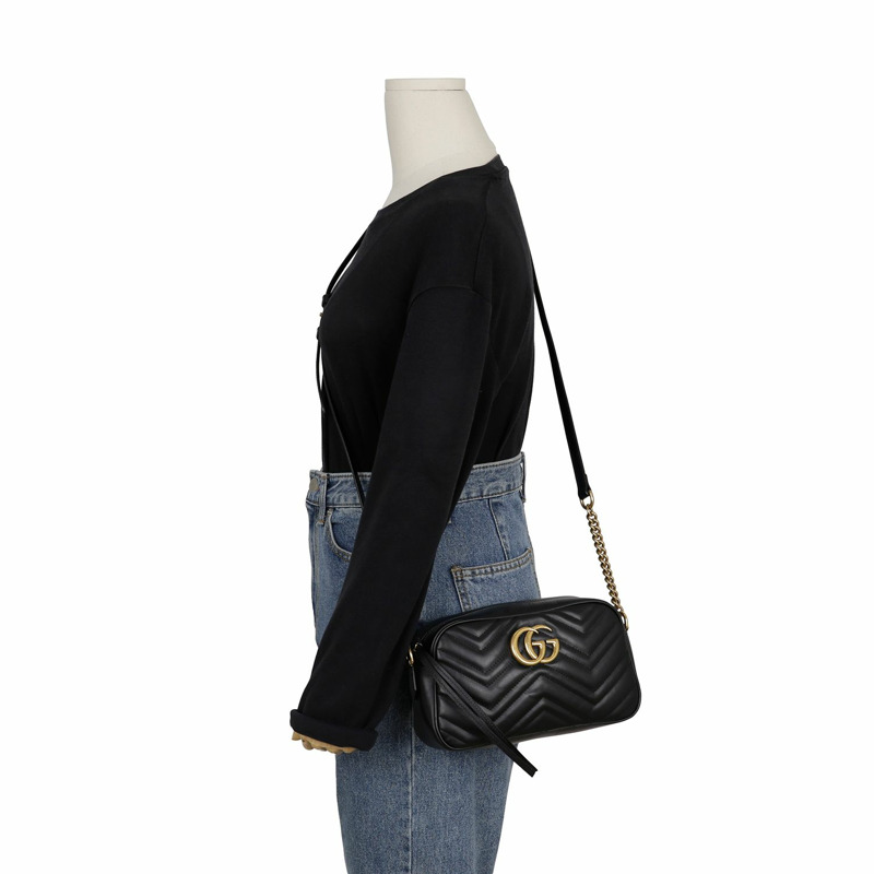 GUCCI GG Marmont 小號肩斜背包 447632-10