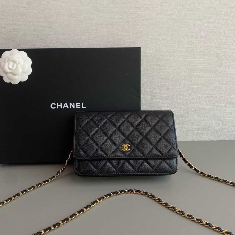 ✨Chanel 黑金荔枝紋woc 發財包-1