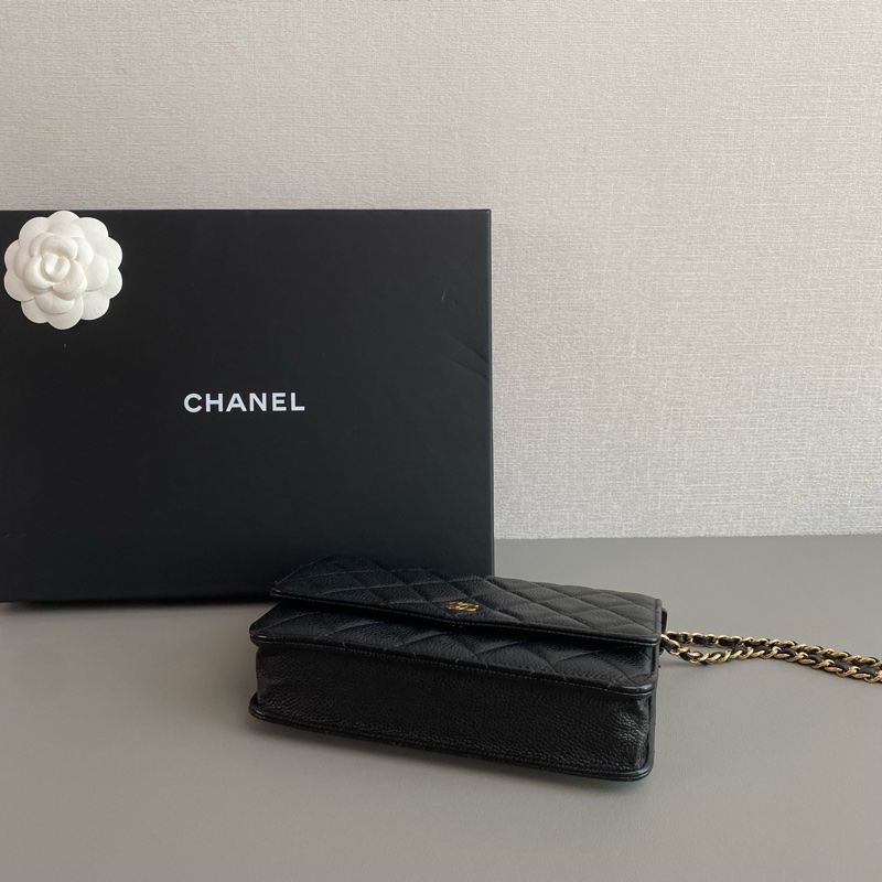 ✨Chanel 黑金荔枝紋woc 發財包-5