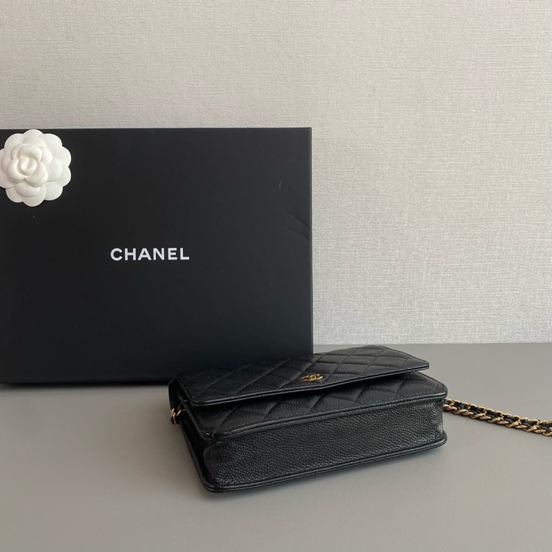 ✨Chanel 黑金荔枝紋woc 發財包-6