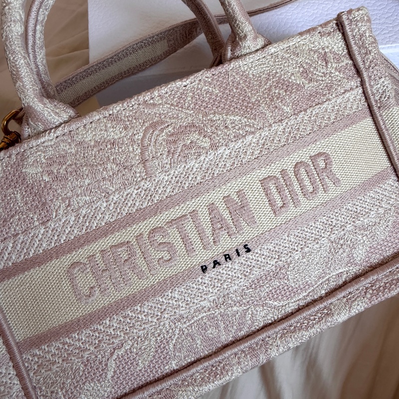 DIOR MINI TOTE可側背粉色動物園迷你托特-1