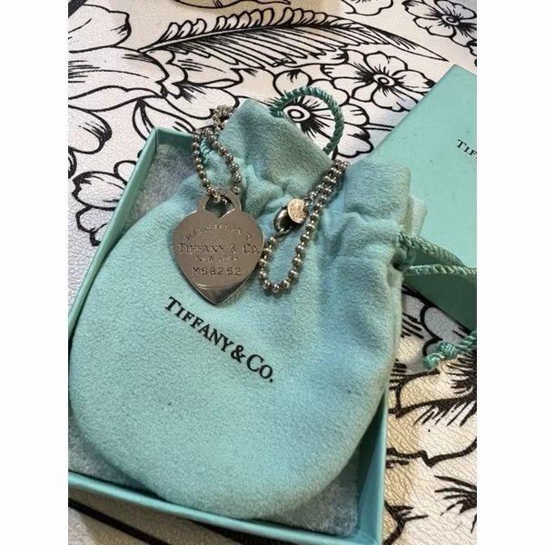 |二手|真品 正品 日本購入 超有份量 Tiffany s925純銀珠鏈 愛心項鍊-1