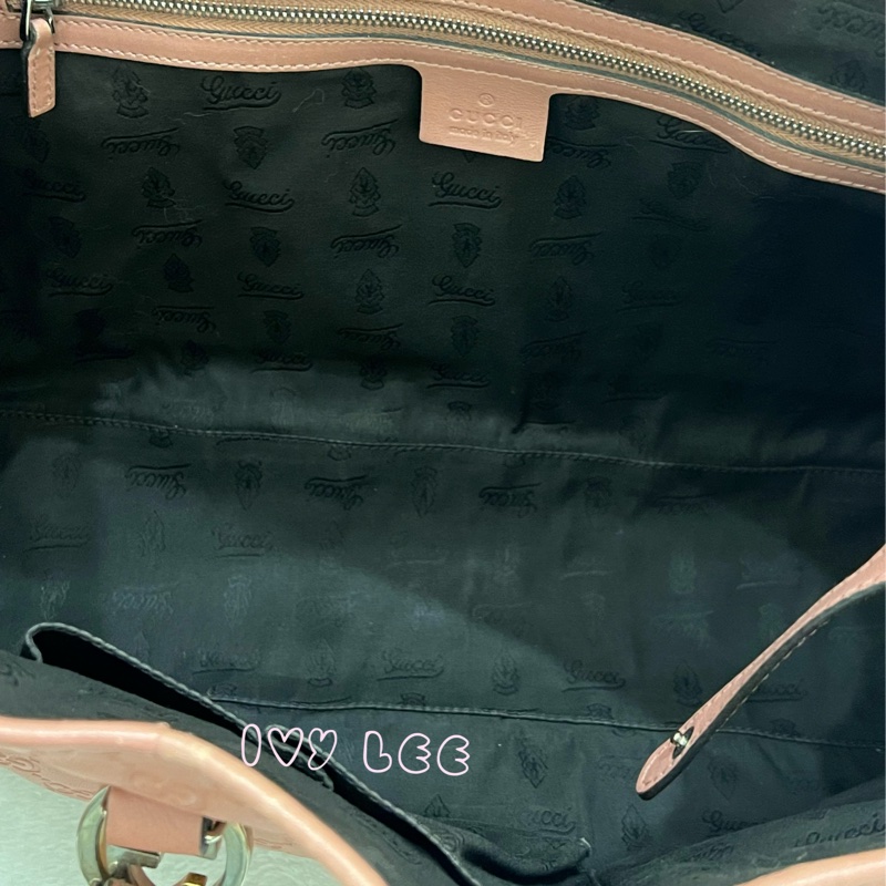 GUCCI GG 帆布 Guccissima GG Twins 托特包 手提包 粉紅 232957 正品 二手精品-2
