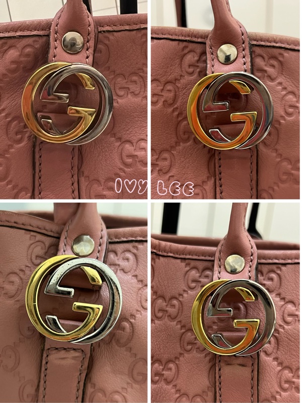 GUCCI GG 帆布 Guccissima GG Twins 托特包 手提包 粉紅 232957 正品 二手精品-13