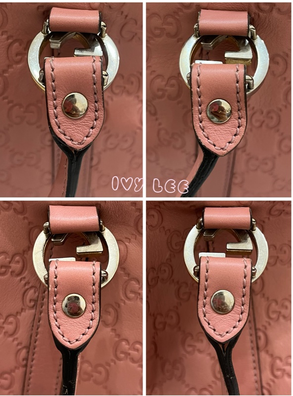 GUCCI GG 帆布 Guccissima GG Twins 托特包 手提包 粉紅 232957 正品 二手精品-16