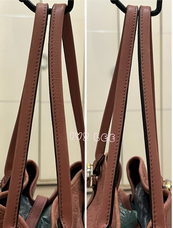 GUCCI GG 帆布 Guccissima GG Twins 托特包 手提包 粉紅 232957 正品 二手精品-17