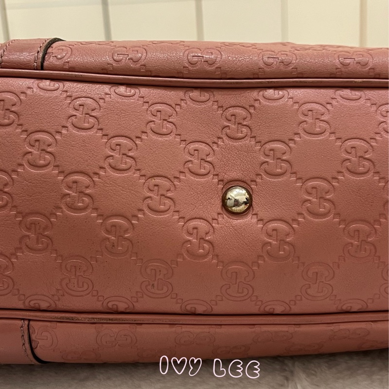 GUCCI GG 帆布 Guccissima GG Twins 托特包 手提包 粉紅 232957 正品 二手精品-28