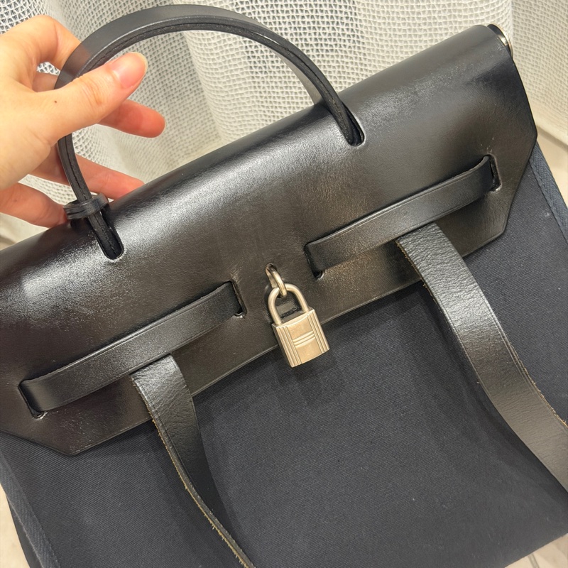 配件齊全❤️ 愛馬仕 #黑銀 #herbag31 #雙肩包 #後背包-11