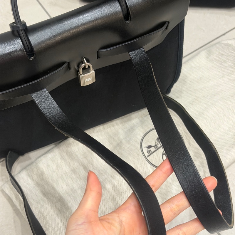 配件齊全❤️ 愛馬仕 #黑銀 #herbag31 #雙肩包 #後背包-18