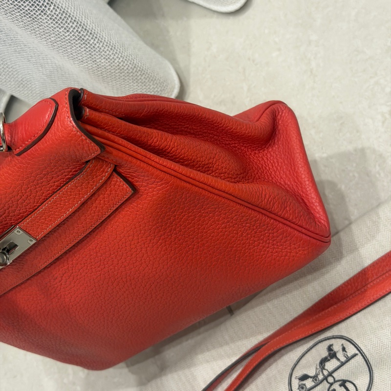 99新五金帶膜🌟 #愛馬仕 #kelly28 #磚紅色 #銀釦 #TC皮 K28-6