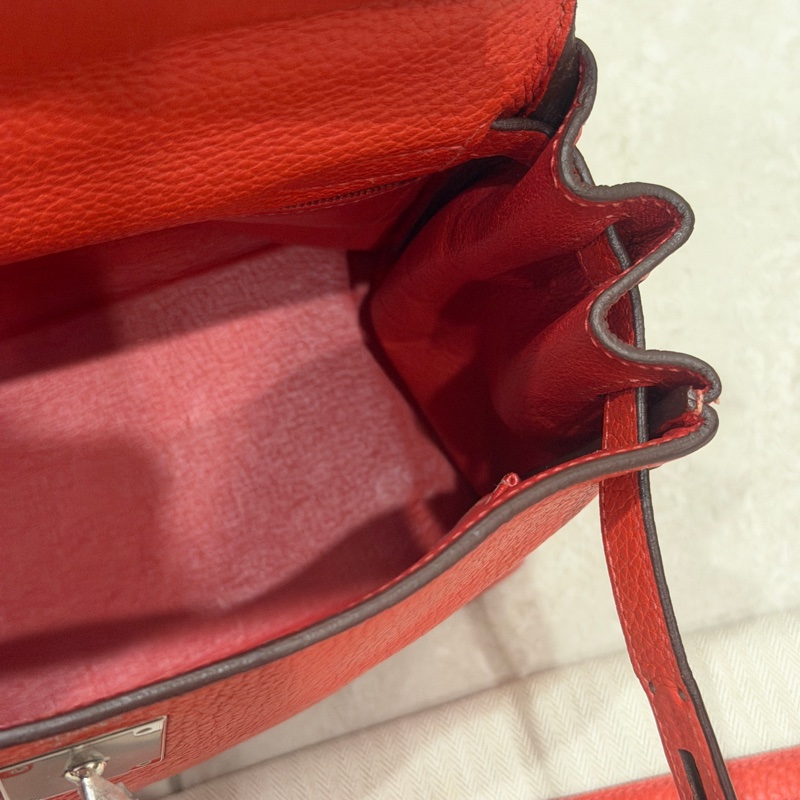 99新五金帶膜🌟 #愛馬仕 #kelly28 #磚紅色 #銀釦 #TC皮 K28-20