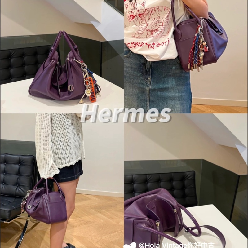 99新五金帶膜🌟 #愛馬仕 #鳶尾紫 #銀扣 #lindy30 #hermes-1