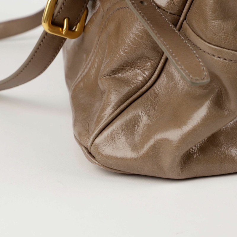 PRADA 金屬Logo Vitello Shine托特肩背包 BN2323-8